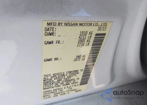 2014 Nissan Altima 2.5 S z USA, uszkodzony, nr VIN 1N4AL3APXEC152792
